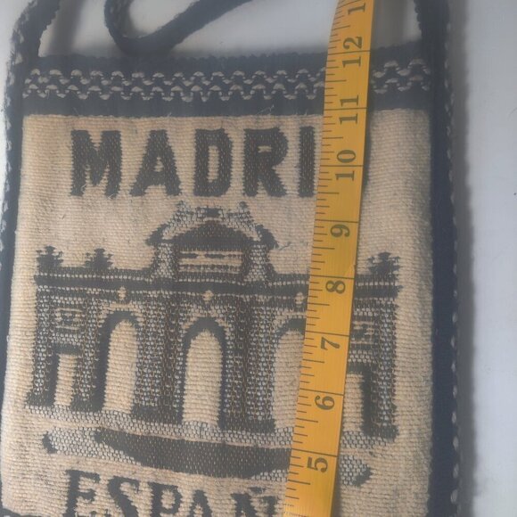 Bag showing the Shield of Spain. Crossbody Style in a Woven Cotton. - Picture 1 of 6